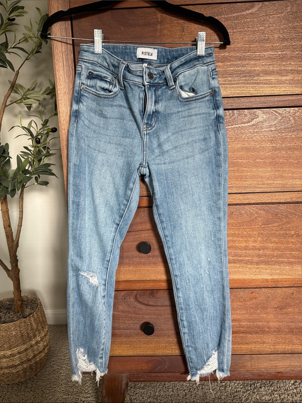 Pistola Light Blue Distressed Skinny Jeans - Size 25 - BNWOT